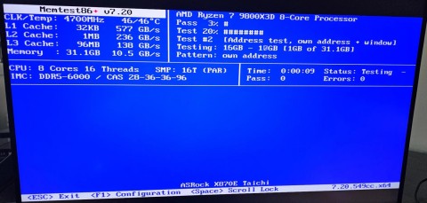 Memtest86+ v7.20